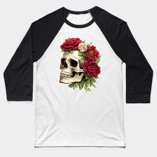 Sugar Skulls and Flowers Baseball T-Shirt